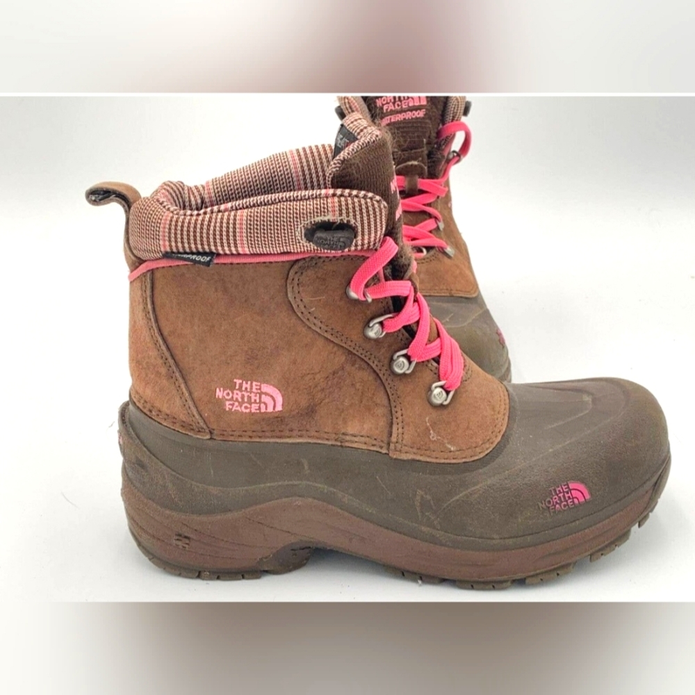 The North Face Lace Up Winter Snow Insulated Boots Boot 7 7y 8 8.5 Chilkats